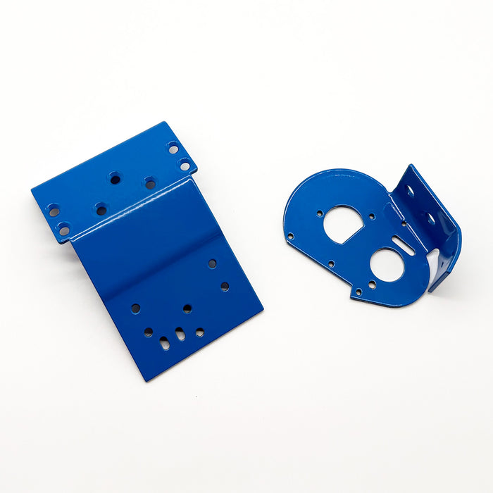 6637B - Authentic RC10 Chassis - Powdercoated in Retro Blue